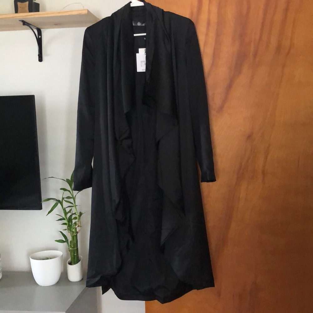 Missguided Satin Waterfall Duster Jacket